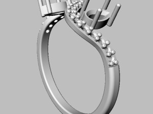 Two Stones Ring 3D Print Model