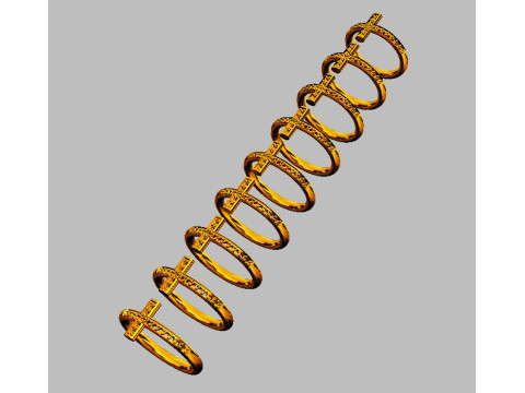 Cross Diamond Ring 3D 프린트 모델