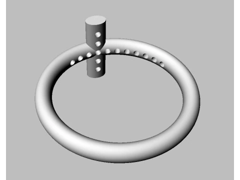 Cross Diamond Ring 3D Print Model