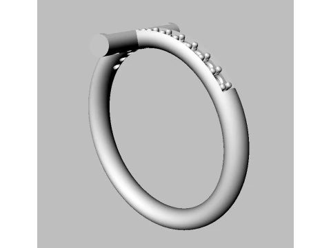 Cross Diamond Ring 3D Print Model
