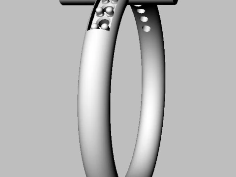 Cross Diamond Ring 3D Print Model