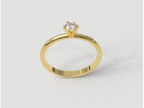 Anel solit&aacute;rio de 6 pontas Modelo de Impressão 3D