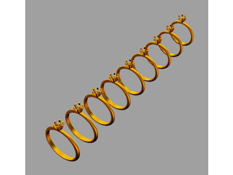 6 Prongs Solitaire Ring Modello di stampa 3D