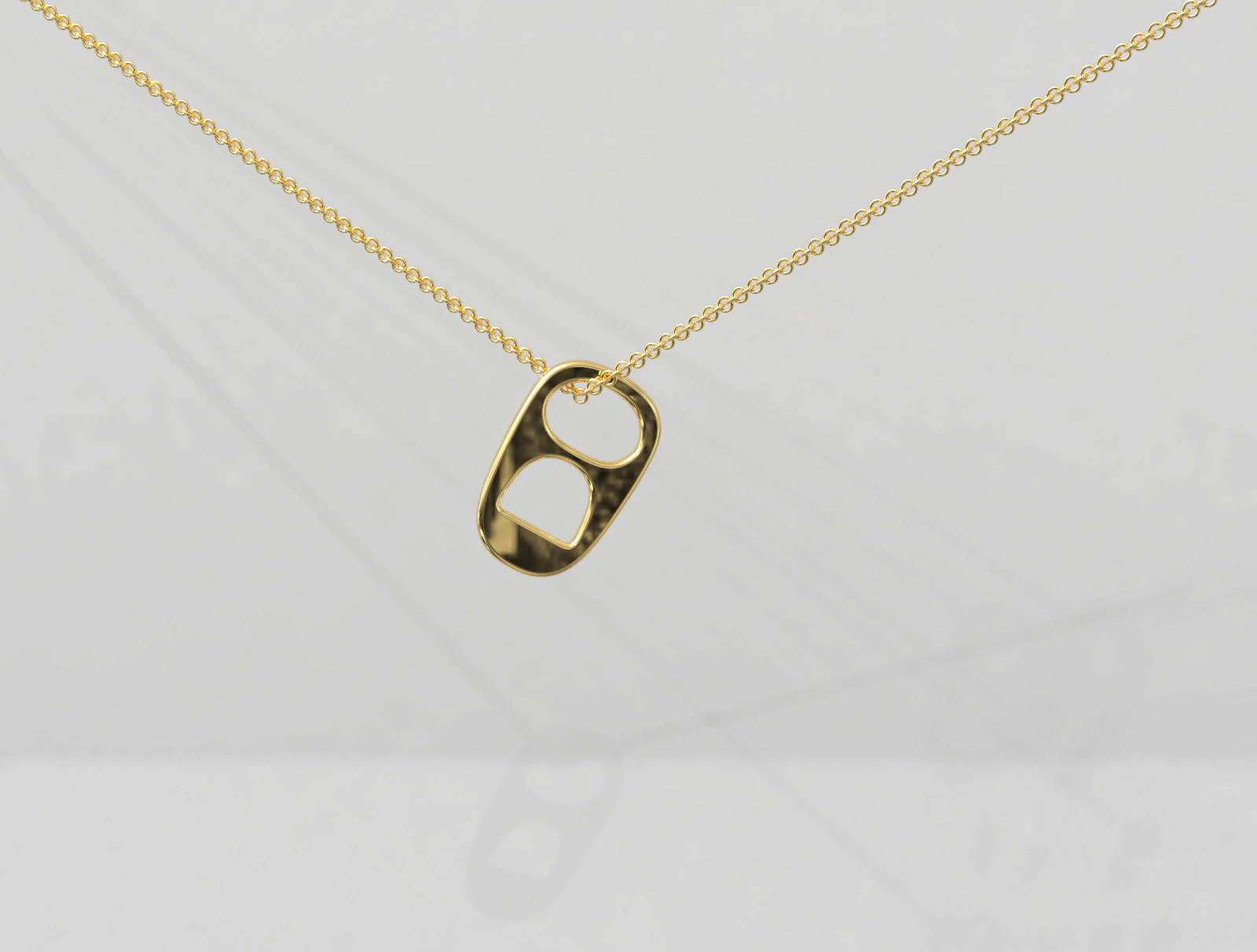 Tab Ring Pendant 3D Print Model .c4d .max .obj .3ds .fbx .stl .blend