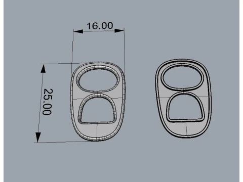 Tab Ring Pendant 3D Print Model