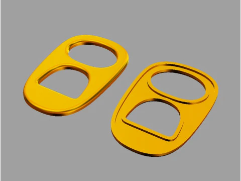 Tab Ring Pendant 3D Print Model