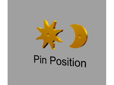 Moon and Sun Ring and Earrings Modelo de Impressão 3D