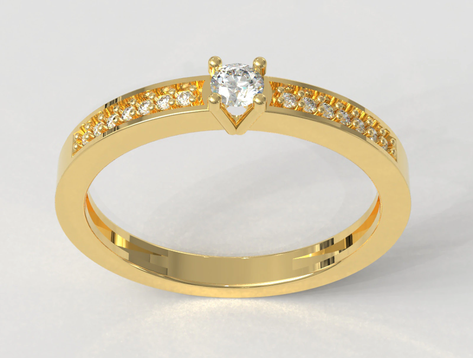 3mm Solitaire Ring 3D Print Model .c4d .max .obj .3ds .fbx .stl .blend
