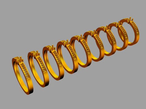 3mm Solitaire Ring 3D Print Model