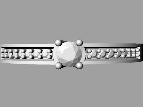3mm Solitaire Ring 3D Print Model
