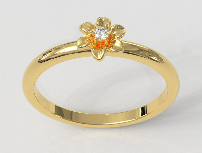 Flower Diamond Ring Modèles 3D en vedette .c4d .max .obj .3ds .fbx .stl .blend 