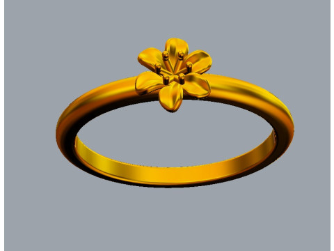 Flower Diamond Ring Modèles 3D en vedette