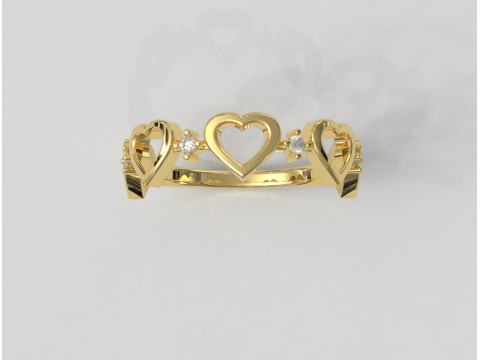 Heart Diamond Ring 3D Принт Модель