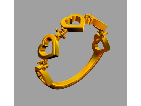 Heart Diamond Ring 3D Print Model