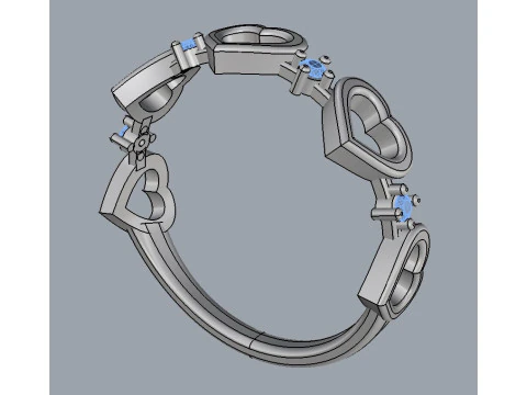 Heart Diamond Ring 3D Print Model