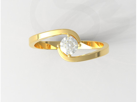 4mm Engagement Ring Modello di stampa 3D