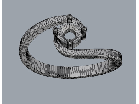 4mm Engagement Ring Modello di stampa 3D
