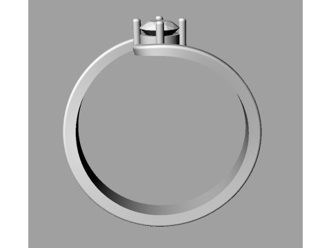 4mm Engagement Ring Modello di stampa 3D