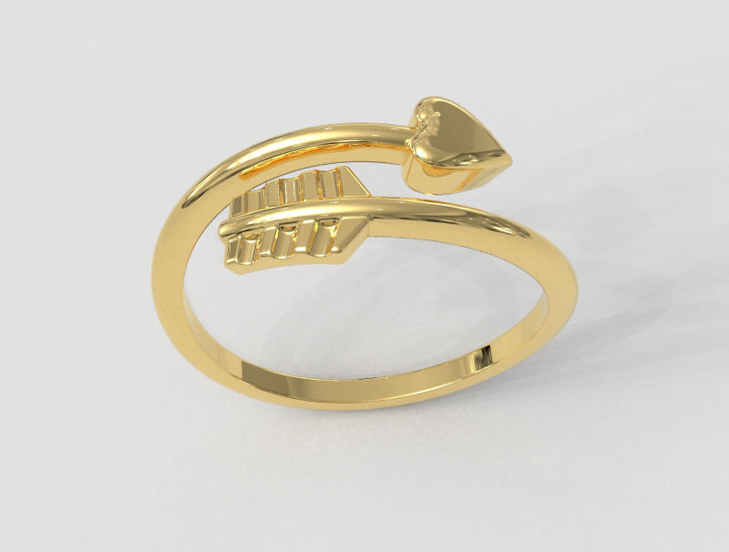 Arrow Ring 3D 프린트 모델 .c4d .max .obj .3ds .fbx .stl .blend 