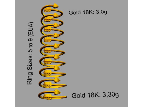 Arrow Ring 3D 프린트 모델