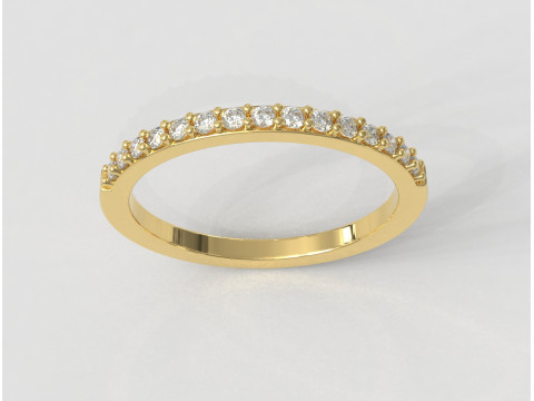 Classic Half Diamond Band 3D 프린트 모델