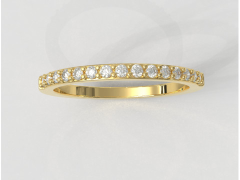 Classic Half Diamond Band 3Dプリントモデル