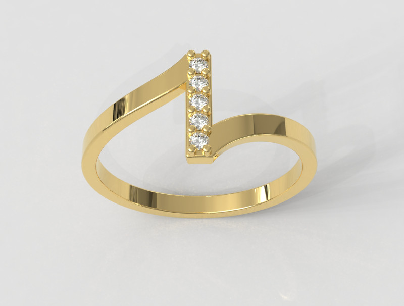 Diamond Ring 3D Print Model .c4d .max .obj .3ds .fbx .stl .blend 