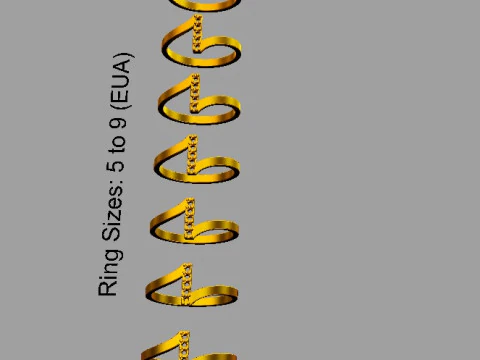Diamond Ring 3D Print Model