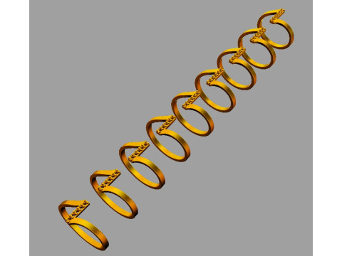 Diamond Ring 3D Print Model
