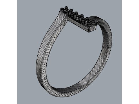 Diamond Ring 3D Print Model