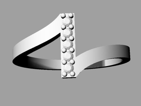 Diamond Ring 3D Print Model