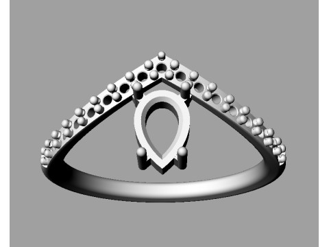 Modern Gemstone Ring Modelo de impresión 3D