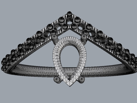 Modern Gemstone Ring Modelo de impresión 3D