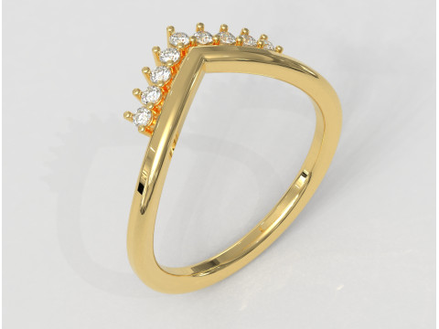 Classic Diamond Ring Modèles 3D en vedette