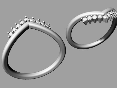 Classic Diamond Ring Modèles 3D en vedette
