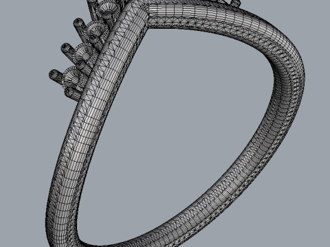 Classic Diamond Ring Modèles 3D en vedette