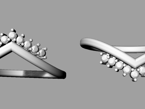 Classic Diamond Ring Modèles 3D en vedette
