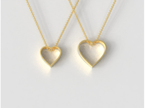 Minimalist Hearts Pendants 3D 프린트 모델