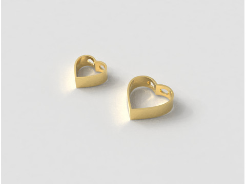 Minimalist Hearts Pendants Model Cetak 3D