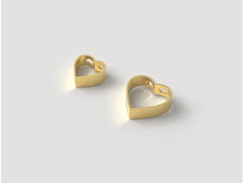Minimalist Hearts Pendants 3D Print Model