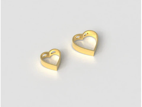 Minimalist Hearts Pendants 3D Print Model
