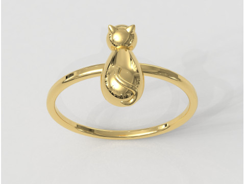 Cat Ring 3D 프린트 모델