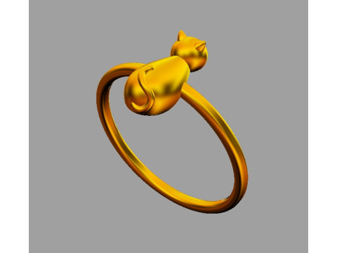 Cat Ring 3D प्रिंट मॉडल