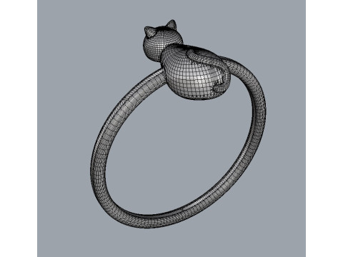 Cat Ring 3D प्रिंट मॉडल