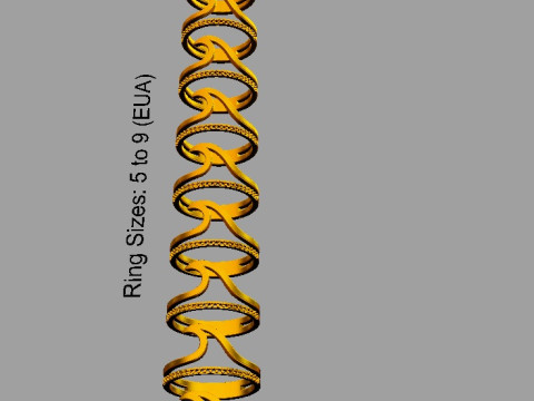 Sea Wave Diamond Ring 3D 프린트 모델