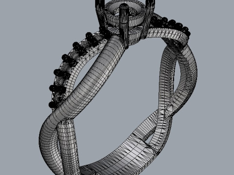 4mm Engagement Ring 3Dプリントモデル