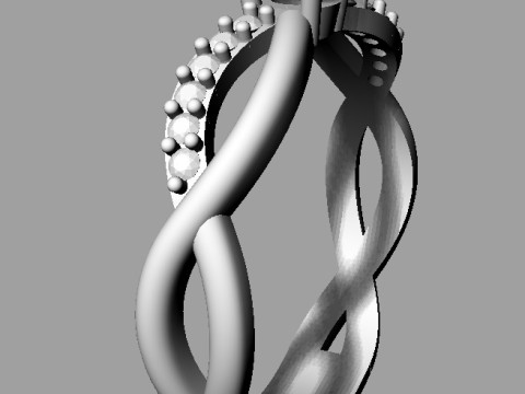 4mm Engagement Ring 3Dプリントモデル