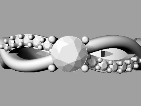 4mm Engagement Ring 3Dプリントモデル