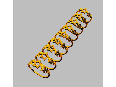 Stars Ring 3D Print Model