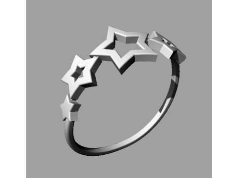Stars Ring 3D Print Model